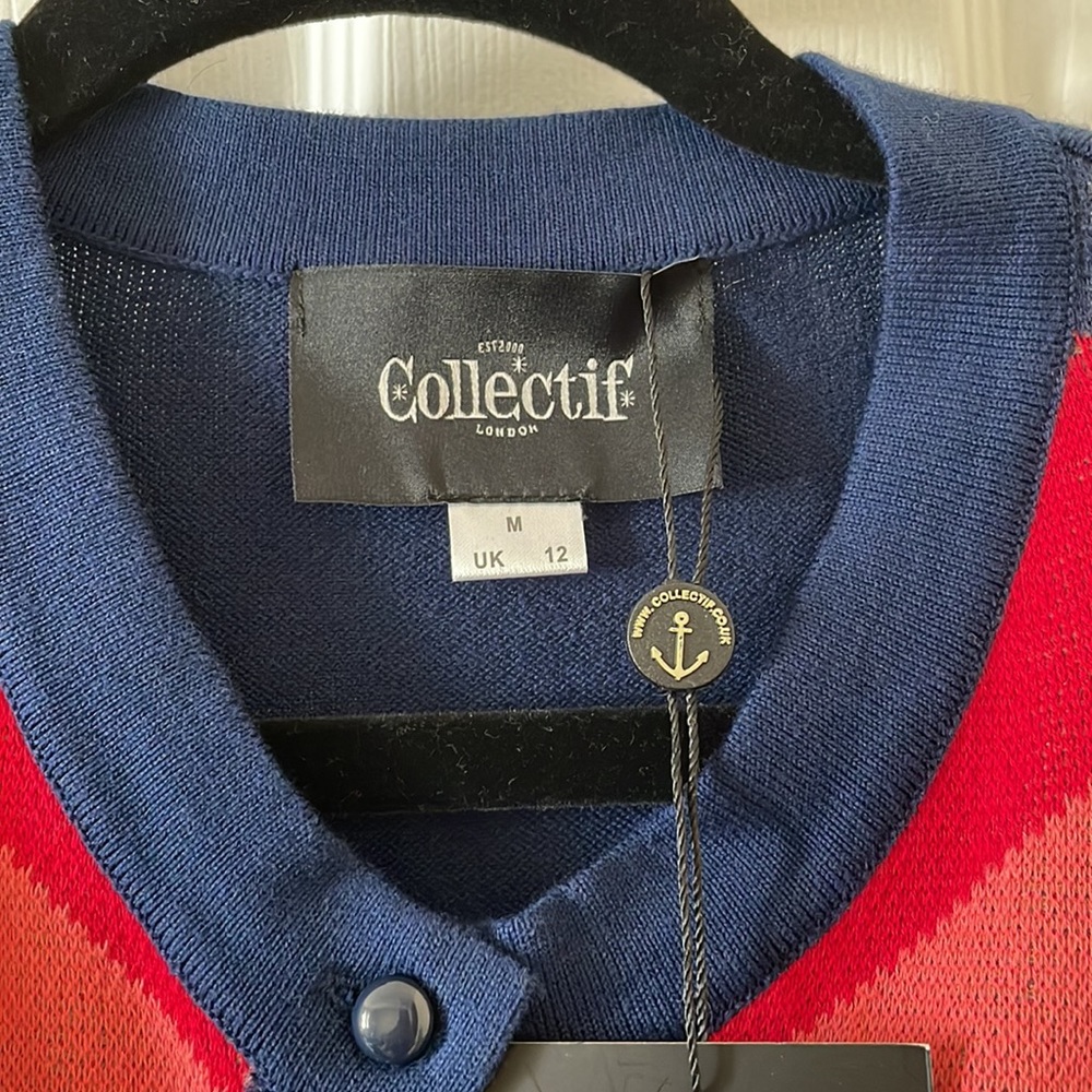 NEW Collectif serenity rainbow 🌈 cardigan pride rockabilly pinup - Picture 5 of 8